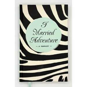 Kate Spade Bridal Notebook Hardcover I Married Adventure Zebra Print Journal New
